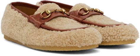 gucci shearling loafer|gucci horse bit loafers.